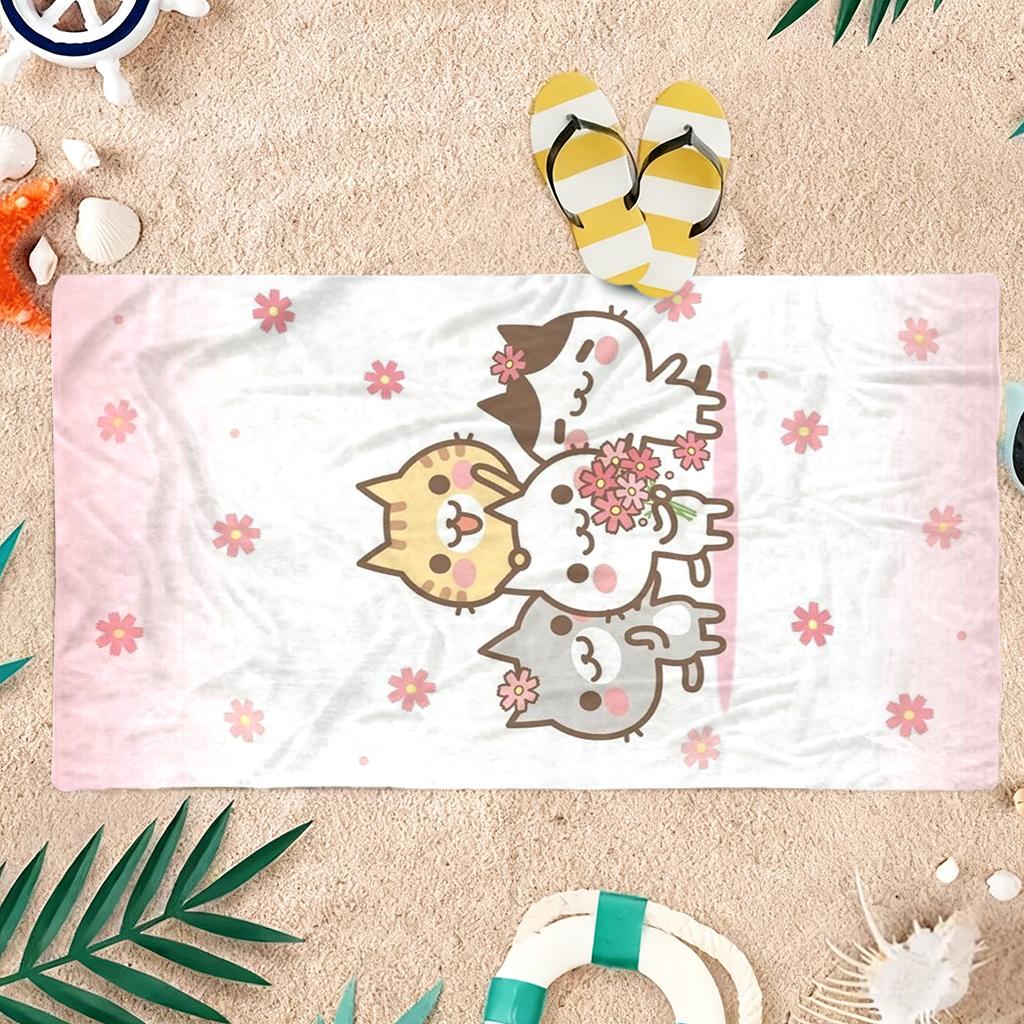 Japanese-style Cute Cats Beach Towel Quick-Drying Small To Large Towel For Beach Pool Sport Yoga Gym Home Towel Sand Free Towel