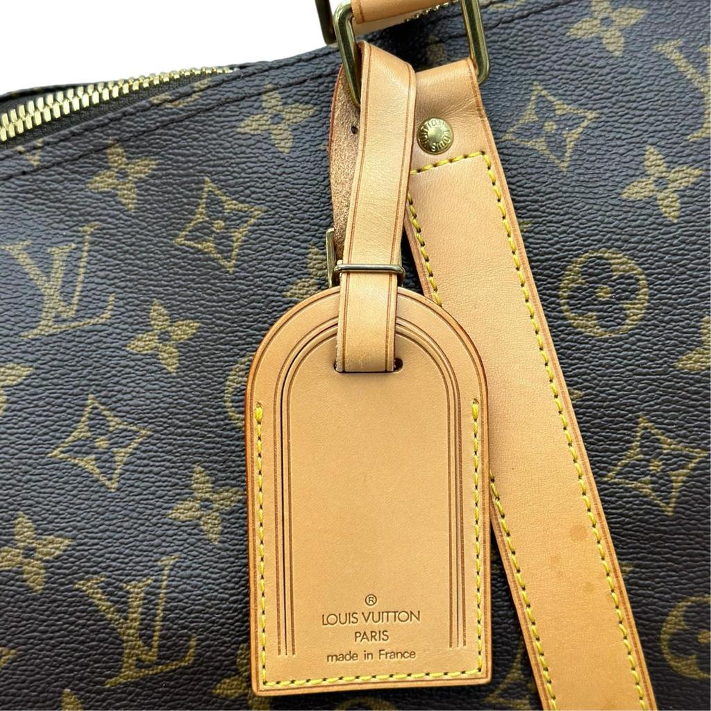LOUIS VUITTON Monogram Keepal Band Lierre 55 Boston bag Brown Women used