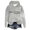 Women's Hooded Long Sleeve Printed Flannel Top Hooded Sweatshirt
