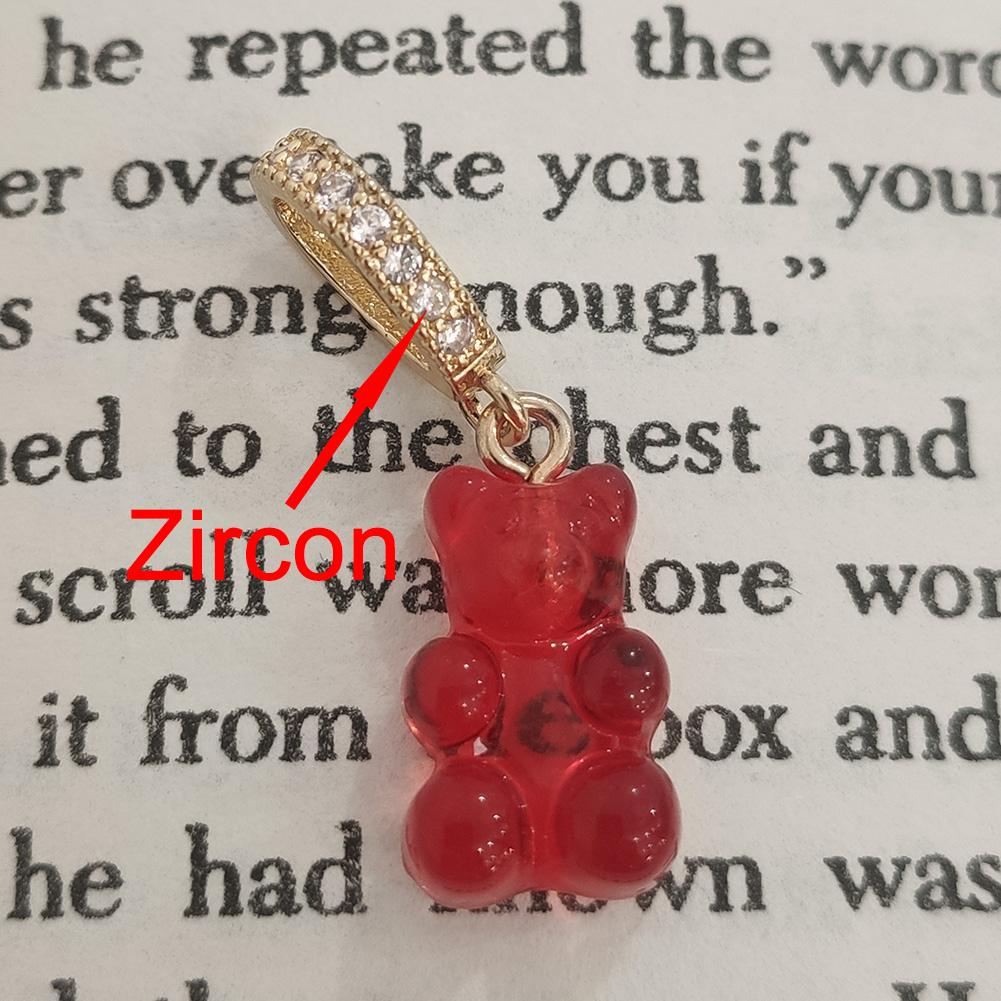 

Корейский красочный милый мультяшный медведь, кулон с цирконом, аксессуары, очаровательное ожерелье, браслет «сделай сам», прекрасный ножной браслет, уникальные ювелирные изделия 086808RD