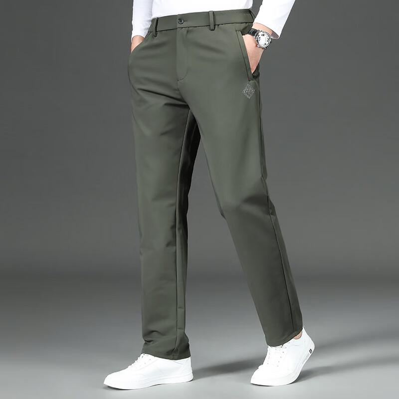 Men's Autumn/Winter Straight Fit Elastic Casual Pants