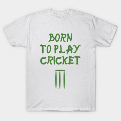 T-Shirt Damen Born To Play Cricket Lustiges T-Shirt Harajuku Print Kawaii T-Shirt Sommer Kurzarm Damen T-Shirt Top Tee