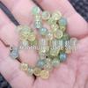 Yanyuan Agate Barrel Beads: Yellow-Green Chalcedony Jade Spacer Ornaments