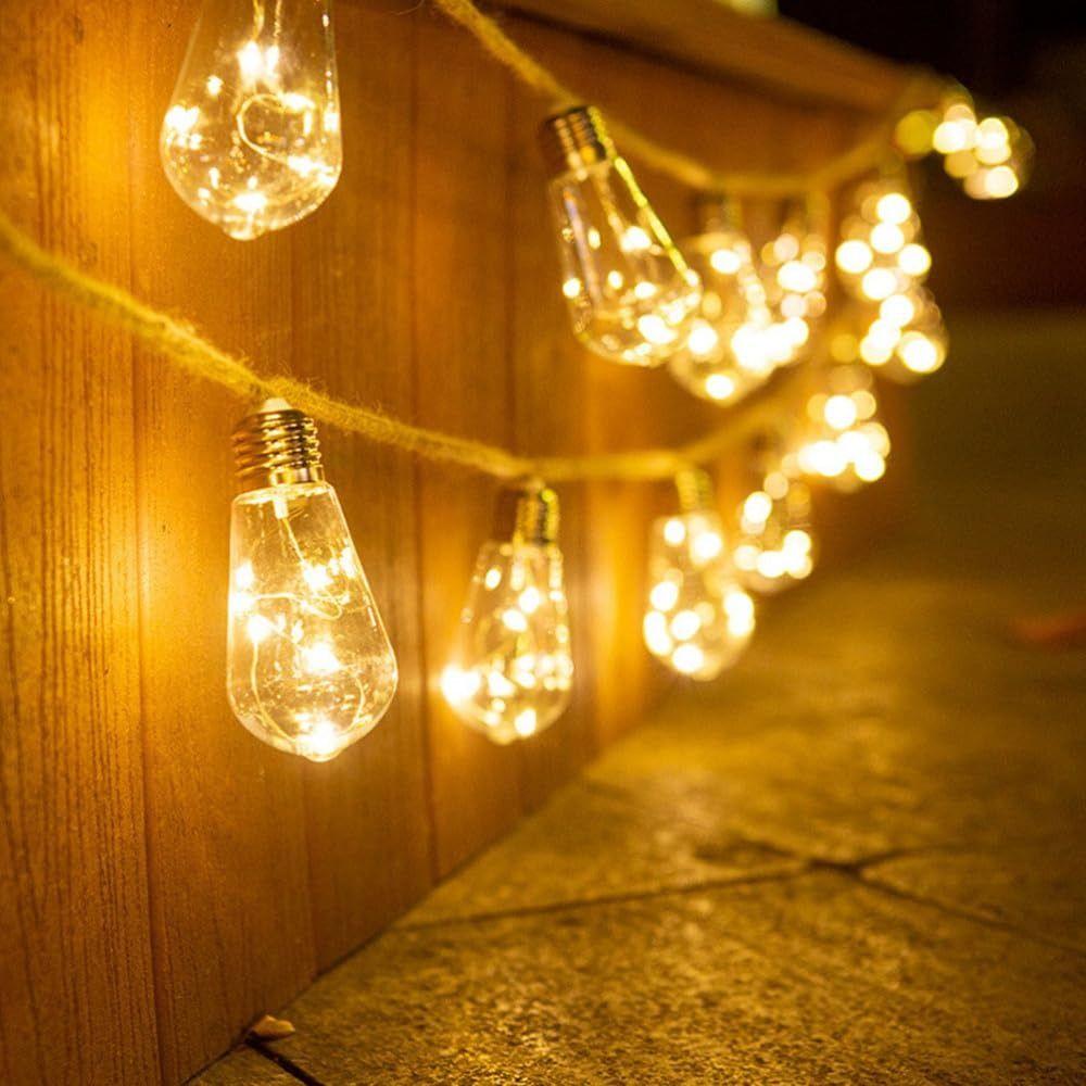Bulb Lights Fairy String Lights Waterproof Hemp String Lights Outdoor String Lights  Parties