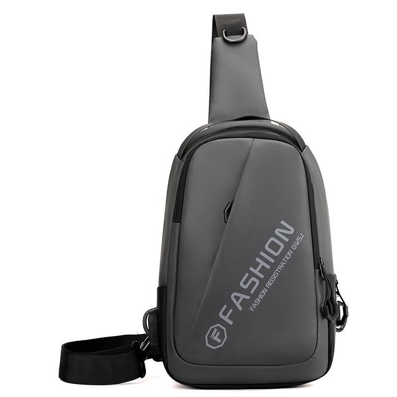 

Многофункциональная мужская нагрудная сумка большой вместимости, спортивная сумка через плечо, на плечо серый