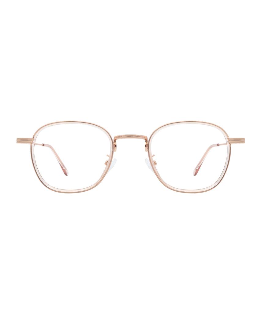 Oateu Annie Cocoa Square Horn-Rimmed Glasses