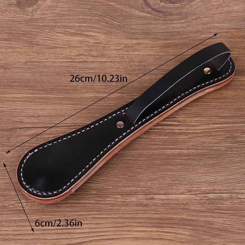 

1 шт. Многофункциональный самооборонный коровья кожа Содержит свинцовый блок Портативный тактический инструмент Классическая кожаная ракетка Boston чёрный