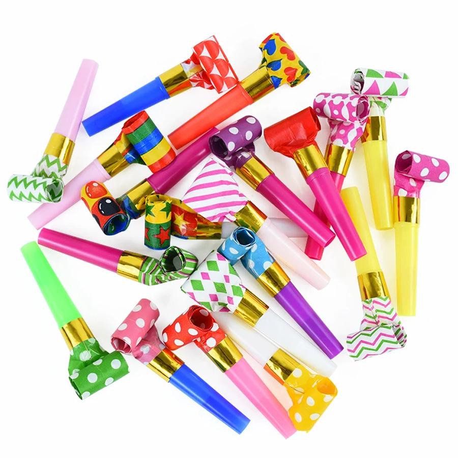 20/40/80pcs Long Nose Whistles Party Decor Cheer Generator Atmosphere Creating Supplies for Festival Birthday Celebration XJM