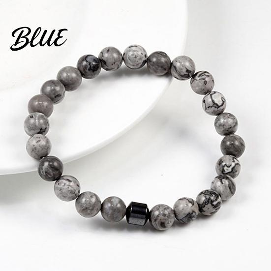 Modisches Edelstein Armband mit Perlen für Herren Damen Retro Natürlich