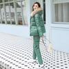 2023 Women's Winter Korean Style Down Cotton Two-Piece Set: Thickened Jacket & Outerwear