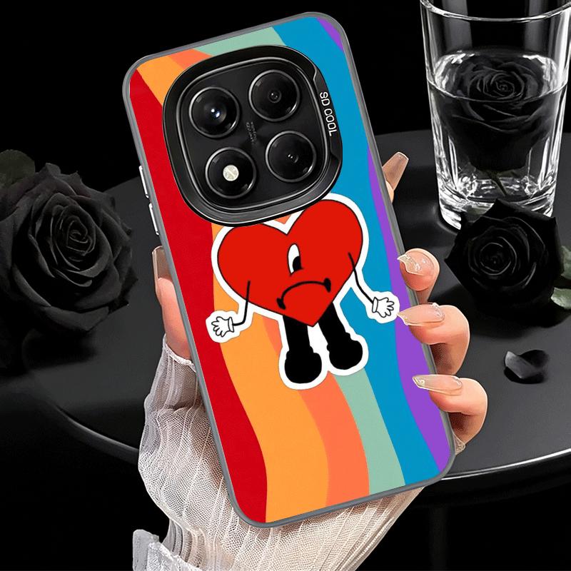 Bad Bunny Heart Shockproof Phone Case for Xiaomi Redmi Note 15 14 13 12 Pro Plus 11 11S 11T 5G Cover Anti Fall Fundas