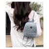 Diamond Lattice Embroidered Small Backpack Korean Small Schoolbag Women's Backpack