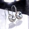 Classic  Sterling  Drop Earrings for Women Big AAA CZ Stone Gorgeous Female Party Jewelry Anniversary Gift