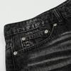 Mens Vintage Washed Denim Wide Leg Pants Street Style Loose Straight Jeans