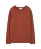 WEST GRAND BOULEVARD French Oversized Raglan Ribbed Cotton Knit Blood Orange
