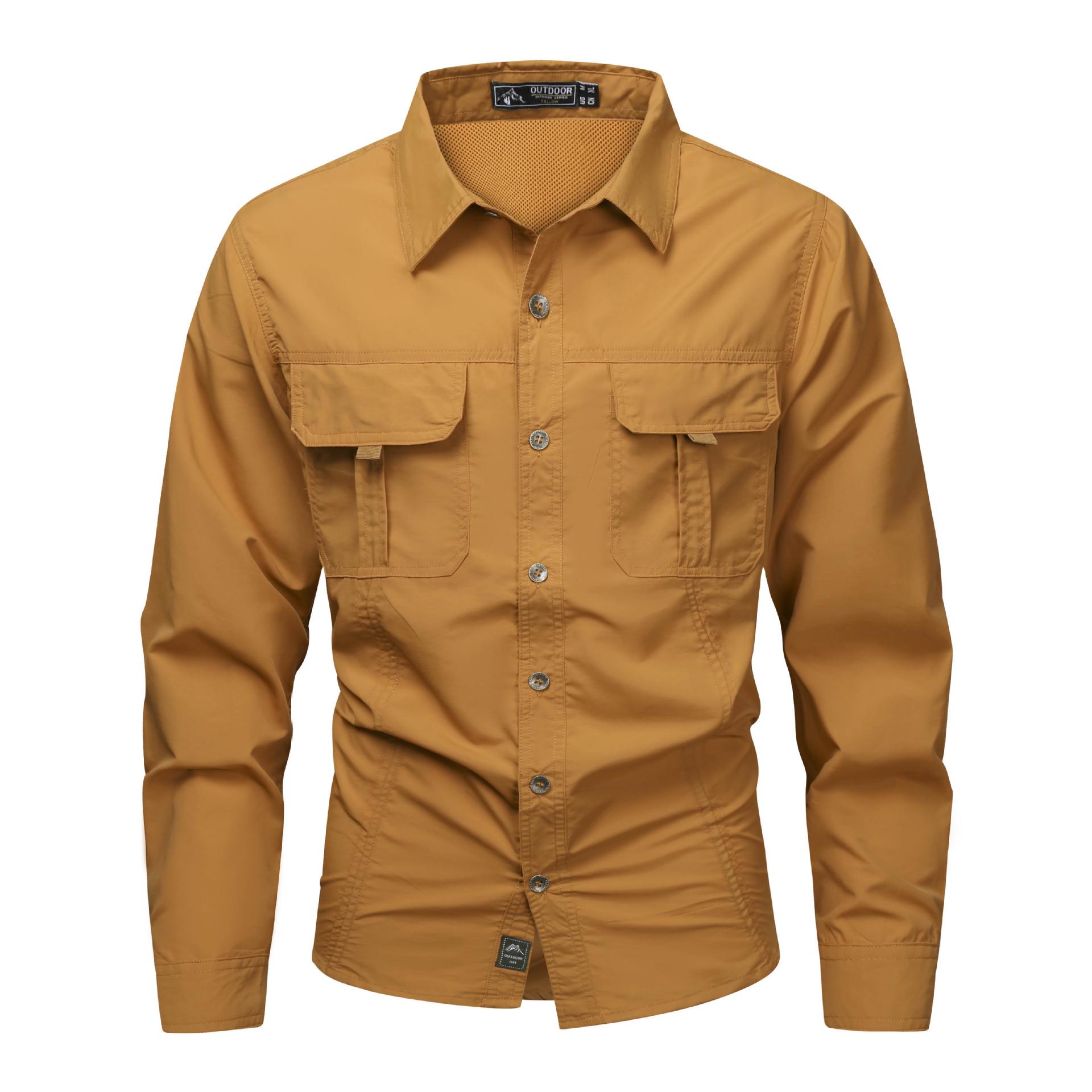 

Men s Quick-Dry Ice-Feel Sun Protection Long-Sleeve Shirt for Spring/Summer Outdoor and Workwear, Plus Size Available. 3XL