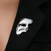 Vintage Stainless Steel Round Irregular Brooch for Women Exquisite Metal Circle Geometric Brooch Suit Accessories Zircon Gift