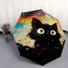1pc Colorful Stars and Cats Automatic Opening and Closing Umbrella - Suitable for Various Occasions, Outdoor Activities, Lightweight and Durable