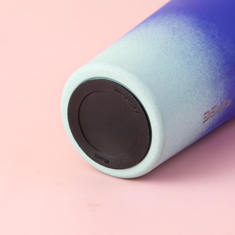 Gradient Color Smart Stainless Steel Travel Thermos Cup for Car – Portable and Stylish Water Cup for Women