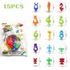 Toys Suction Cup Toy Soft Silicone Building Blocks Toy Sensory Suction Toy Bath Set for Parent Interactive Game Kids Children