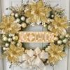 Christmas Tree Decorations Flowers Ornaments Red Glitter Artifical Flowers Xmas Tree Xmas Decoration Home