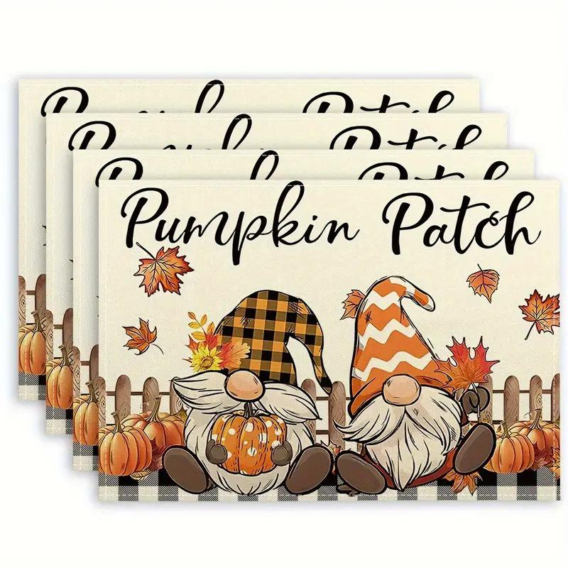 Autumn Pumpkin Halloween Placemat for Kitchen & Dining - Multiple Options Available