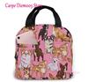 Unisex Food Warmer Bag Chihuahua Dog Lunch Bag Reusable Lunch Box Lunch Cooler Tote