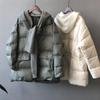 New down jacket women's short detachable knitted hooded shawl design sense niche winter coat tide