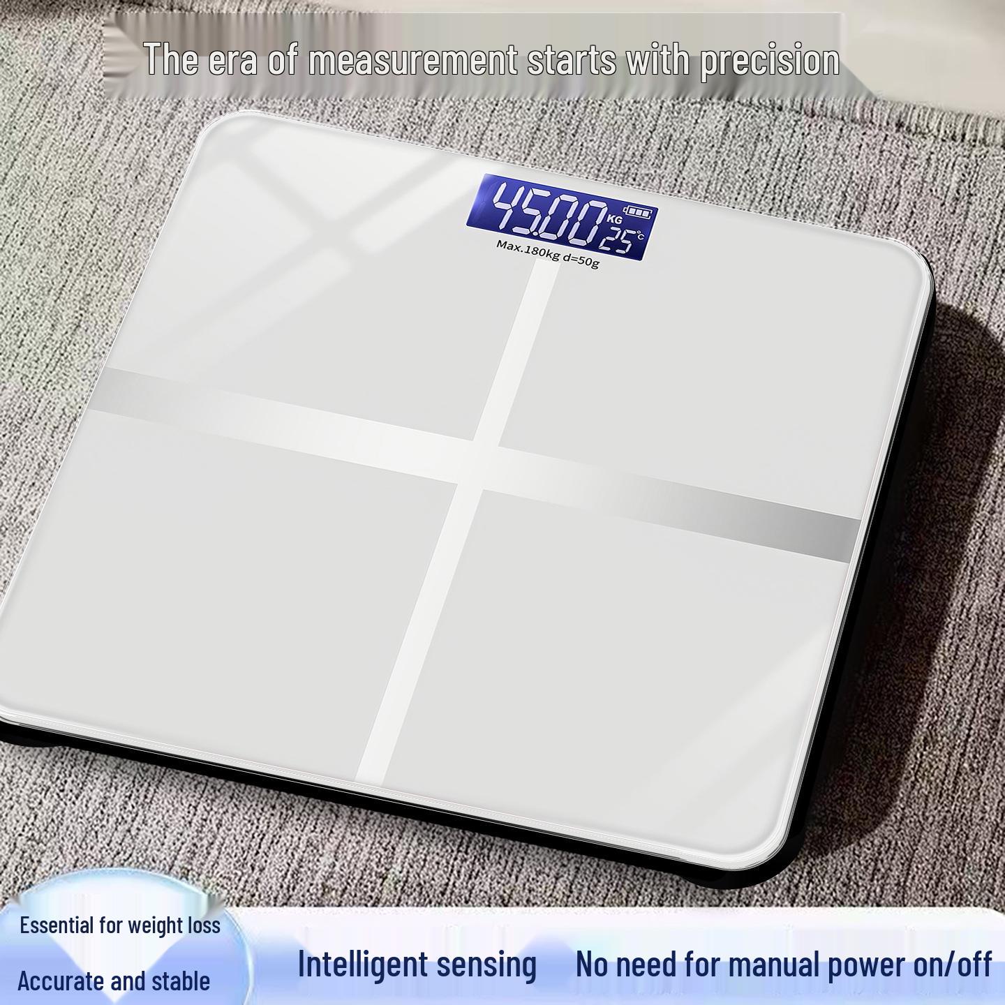 Digital Body Weight Scale for Health and Weight Loss , Portable Weight Scale for Dorms and Gyms , Customizable Electronic Health Scale Battery