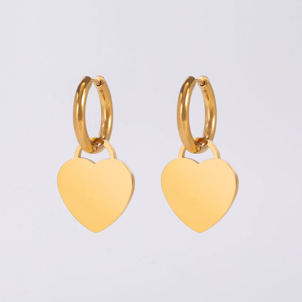 Niedliche Hängeohrringe mit Blumen für Frauen Trendige goldfarbene Edelstahl-Ohrringe Neu im Sortiment Party-Hochzeitsschmuck Geschenk