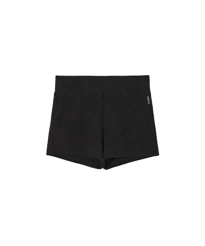 Lense Micro Ribbed Banding Short Pants Black