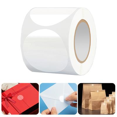 500 Stück transparente, runde Siegelaufkleber, selbstklebende PVC-Aufkleber, Verpackungsetiketten zum Versiegeln von Umschlägen, Karten, Versandkartons