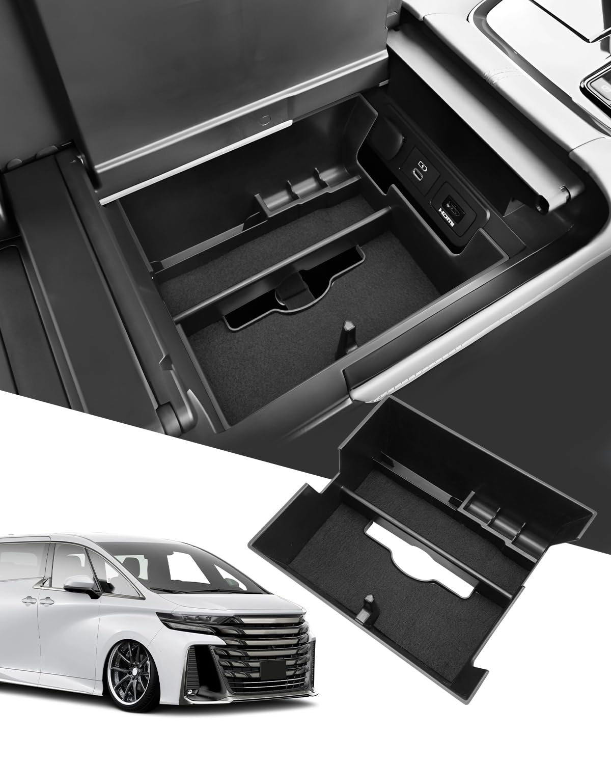 

SXCY и Toyota Alphard 40-й серии Консольный бокс Vellfire 40-й серии Консольный лоток Подлокотник Ящик для хранения Ящик Лоток Автомобильный Эксклюзивный Дизайн для хранения мелких предметов