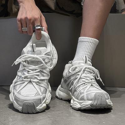 Chaussures de sport pour hommes 2025 nouvel été polyvalent à semelle épaisse rehaussantes décontractées tendance marque jeunesse course sport chaussures de papa