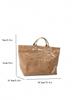 Neutral Style Retro Casual Street Tote Bag, Minimalist Crease High Quality Transparent PVC Waterproof Shopping bag-DH