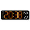 Sveglia Digitale Elettronica Rettangolare a LED Luminosità Regolabile Font Colorato Orologio da Parete Numerico Creativo per Decorazione Camera da Letto