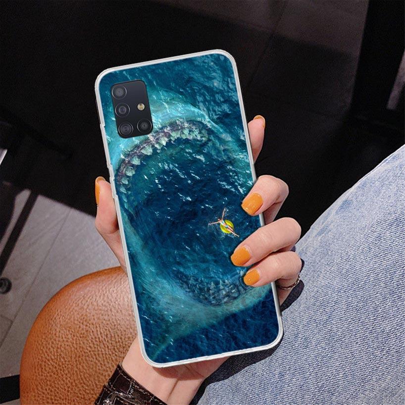 Ocean Monster Shark Swimming Phnoe Case for Samsung Galaxy A12 A22 A32 A42 A52 A51 A50S A20S A10S A41 A31 A21S A40 A30S A20E A71