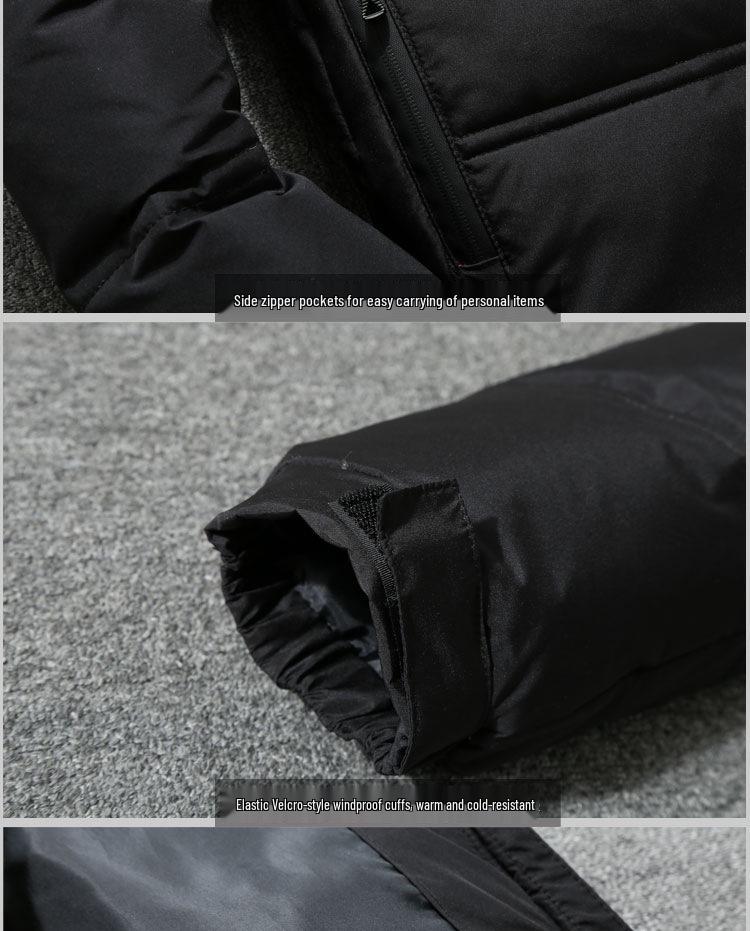 Men's Plus-Size Winter Cotton Jacket with Detachable Hat – Stylish, Warm, Thickened, Cross-Border Outdoor Sportswear