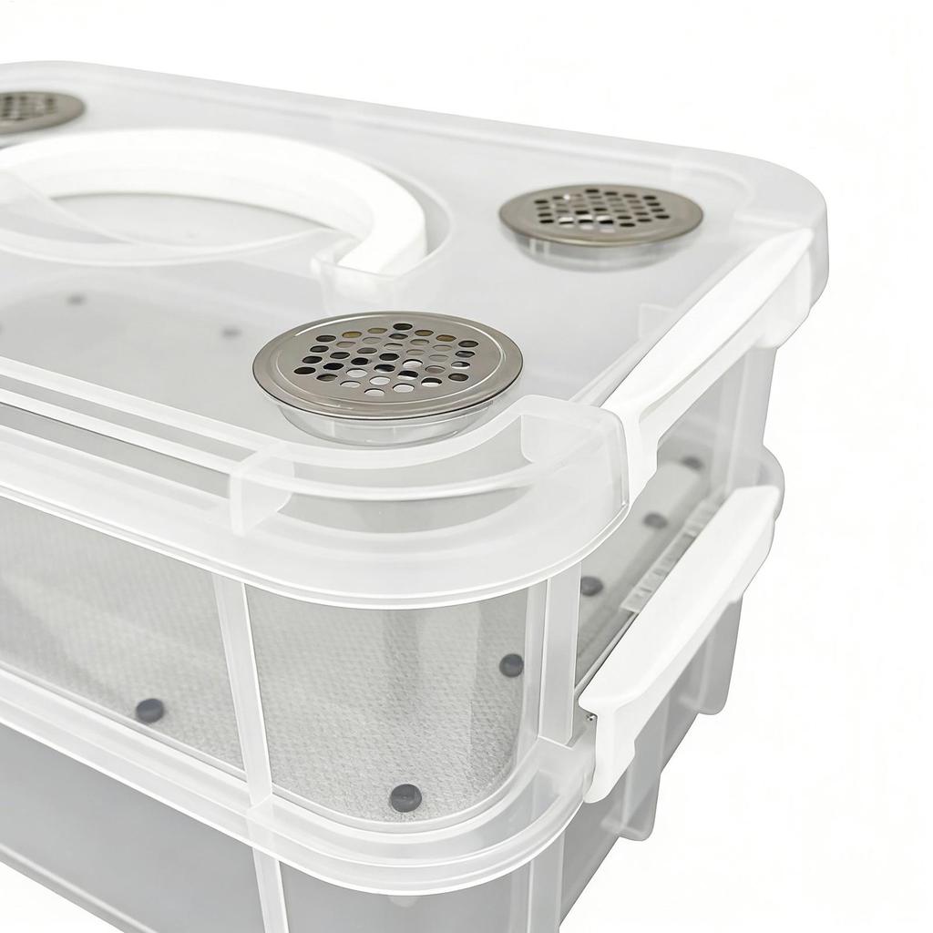 Corn Worm Feeding Farm Bins Yellow Mealworms Breeding Box Corn Worm Feeder Box for Sugar Gliders Birds Chickens Lizards Bearded