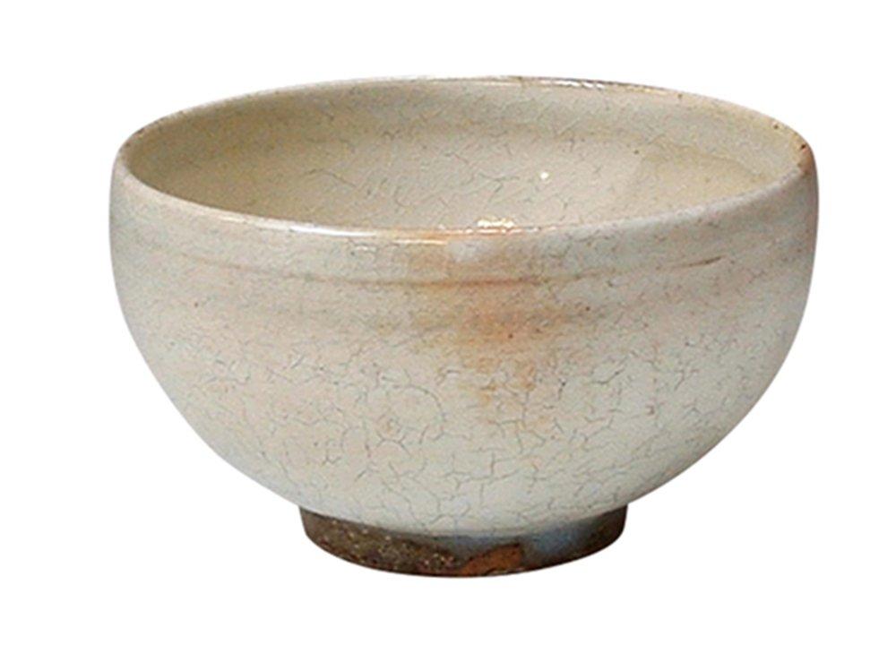 

Kyo-yaki, Kiyomizu-yaki teacup, cream color, 9.5cm diameter, Yanagi kiln, teacup bowl (presentation box), genuine powder-glazed finish, qya252-01