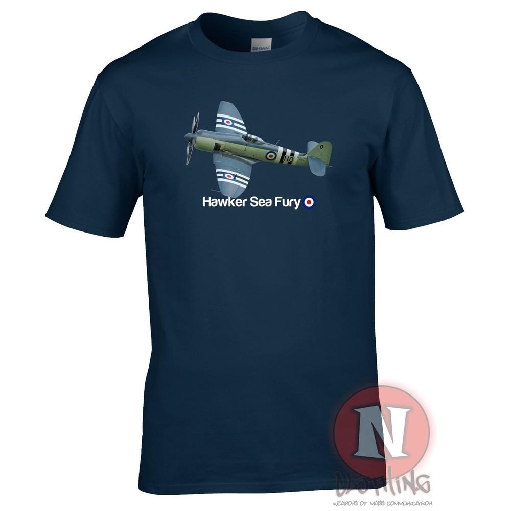 Hawker Sea Fury Fighter Aircraft TShirt Great Britain Fleet Air Arm Ww2 S