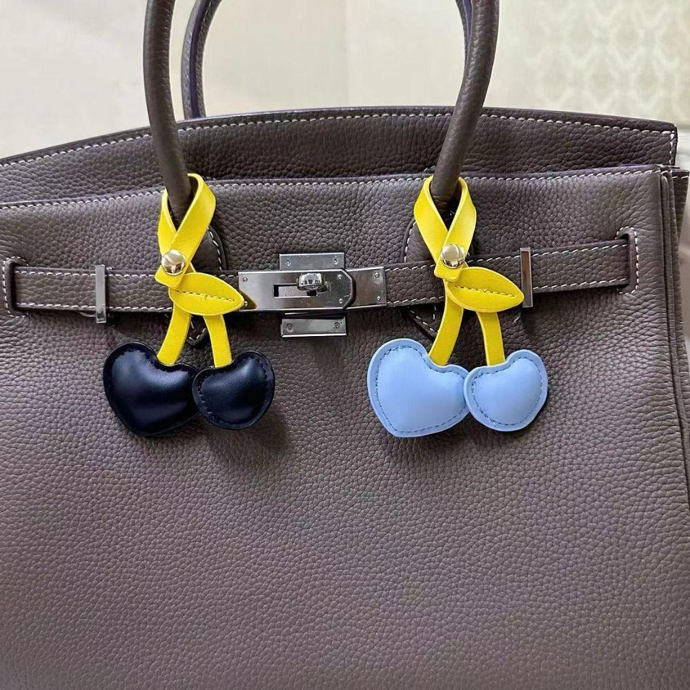 Love Keychain Car Keyring Bag Pendant Cute PU Leather Hanger  Car Accessory