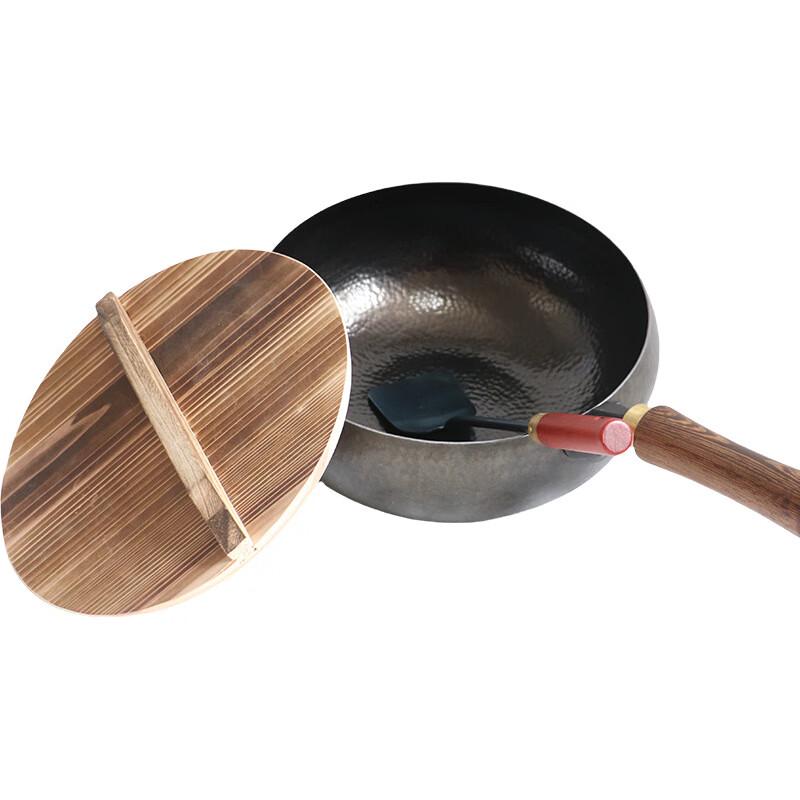 Hand-Forged Wrought Iron Fish Scale Wok