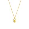 DIEYURO 316L Stainless Steel Shell Avocado Pendant Necklace For Women Design Creative Girls Clavicle Chain Jewelry Birthday Gift