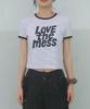 Keuluchi Ltm Stripe Crop T-Shirt (White)
