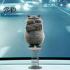 Cute Animal Dashboard Accessories Cat/Dog Car Ornaments, 2D Flat Acrylic Decorations Spring Swaying Ornaments with Self Adhesive Swing Base