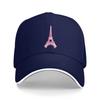 Paris Rosa Eiffelturm Muster Lässige Baseballkappe Tennis Skate Hip Hop Hüte Sommer Sonnenschutz Unisex-Jugendliche Street Style Kappen