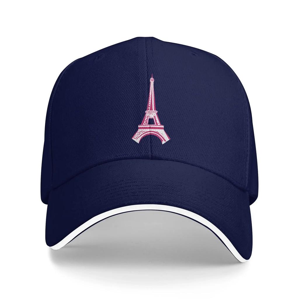 Paris Rosa Eiffelturm Muster Lässige Baseballkappe Tennis Skate Hip Hop Hüte Sommer Sonnenschutz Unisex-Jugendliche Street Style Kappen