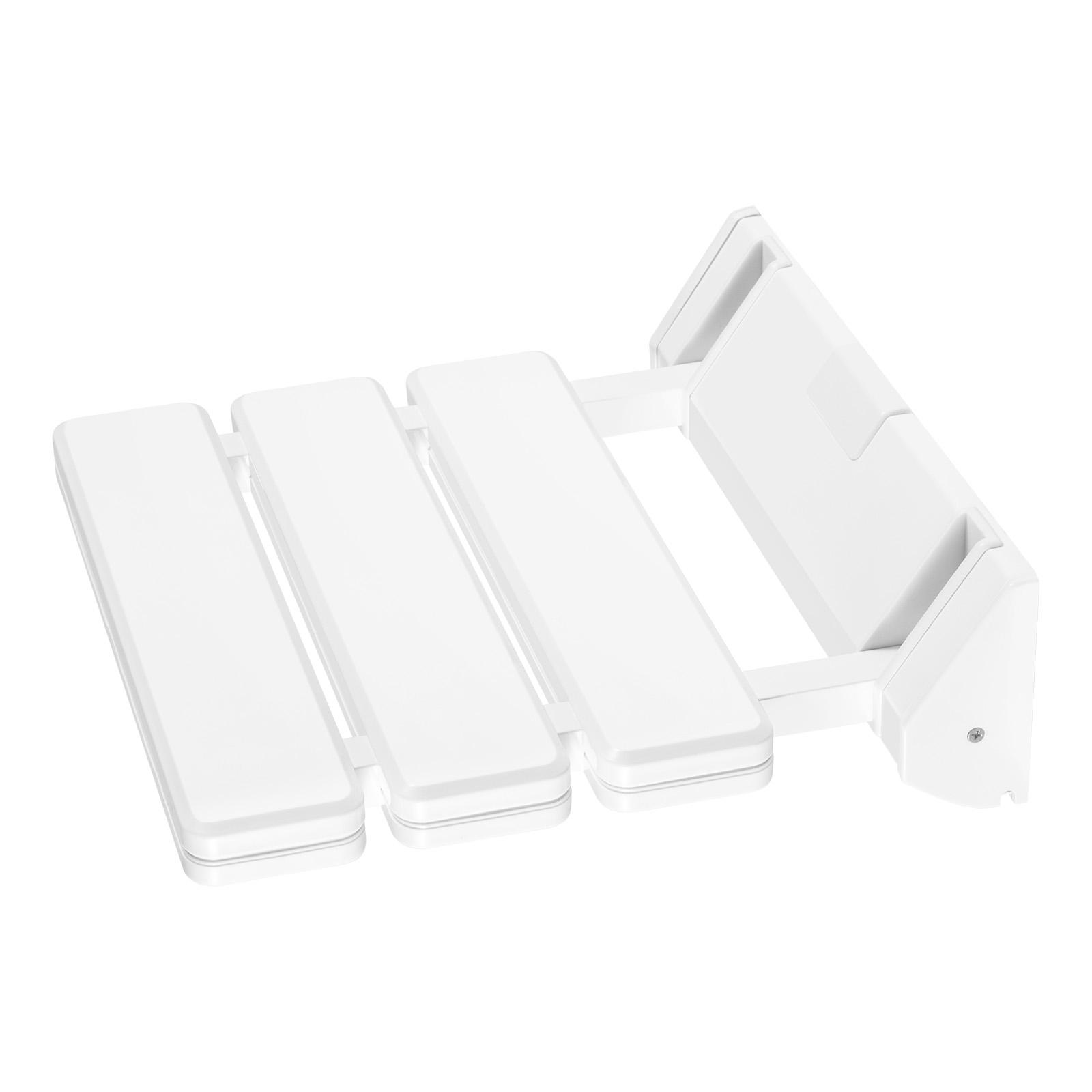 

90° Folding Shower Seat Wall-Mounted Waterproof Shower Bench Shoe Changing Stool White Load 130kg for Bathrooms Porches 32*34cm белый