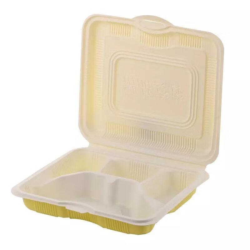 Disposable 4-Compartment Takeout Containers with Lids